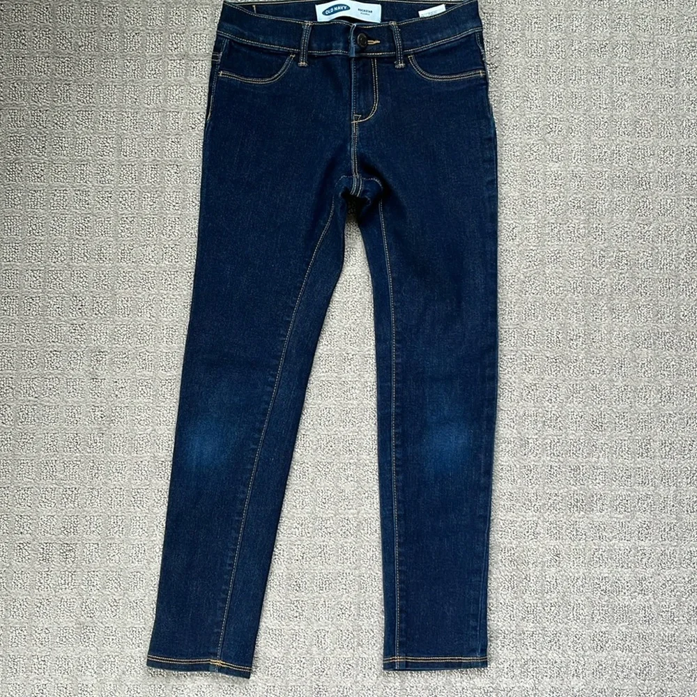 Old Navy Rockstar Jeggings Dark Blue Girls Size 8